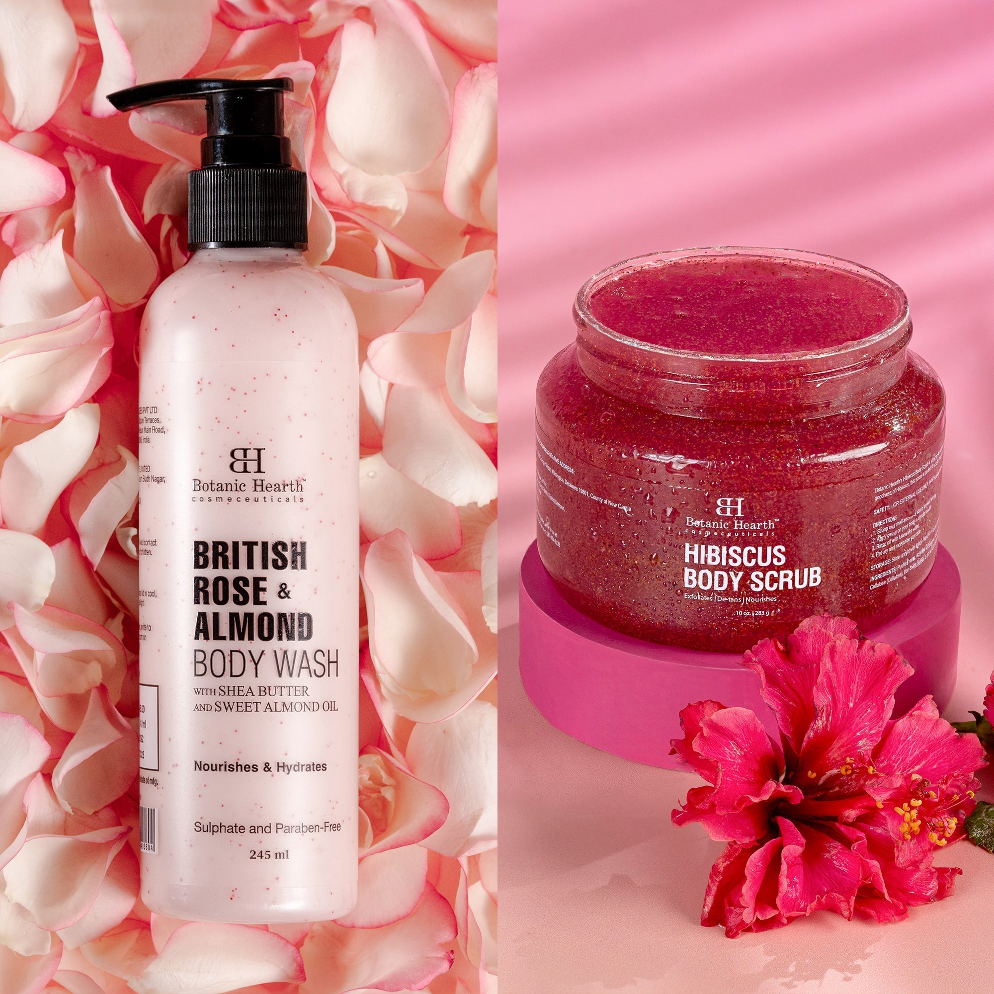 Botanic Hearth British Rose & Almond Body Wash