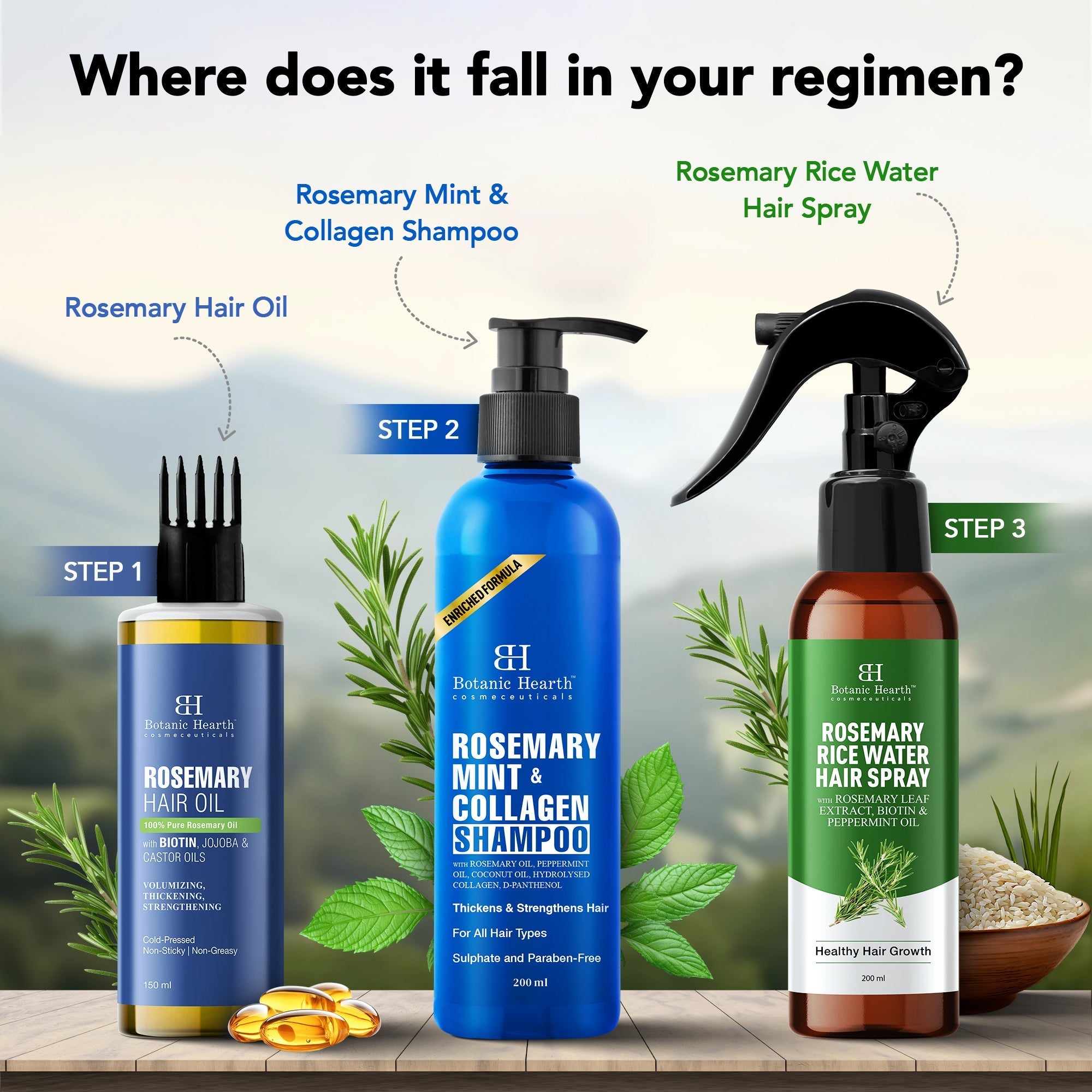 Rosemary 3-Step Hair Care Trio - Distacart