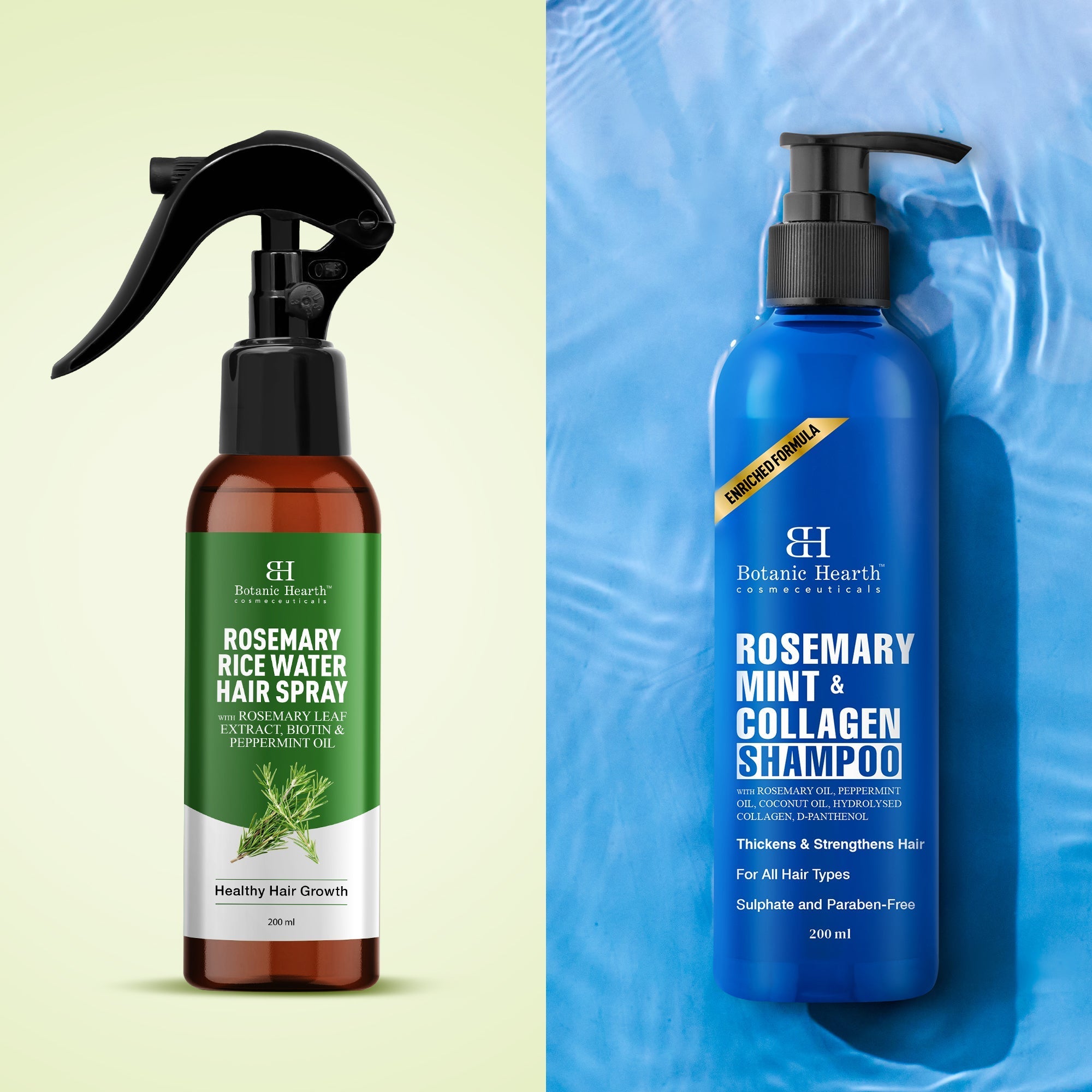 Botanic Hearth Rosemary Cleanse & Hydrate Shampoo - Spray Set