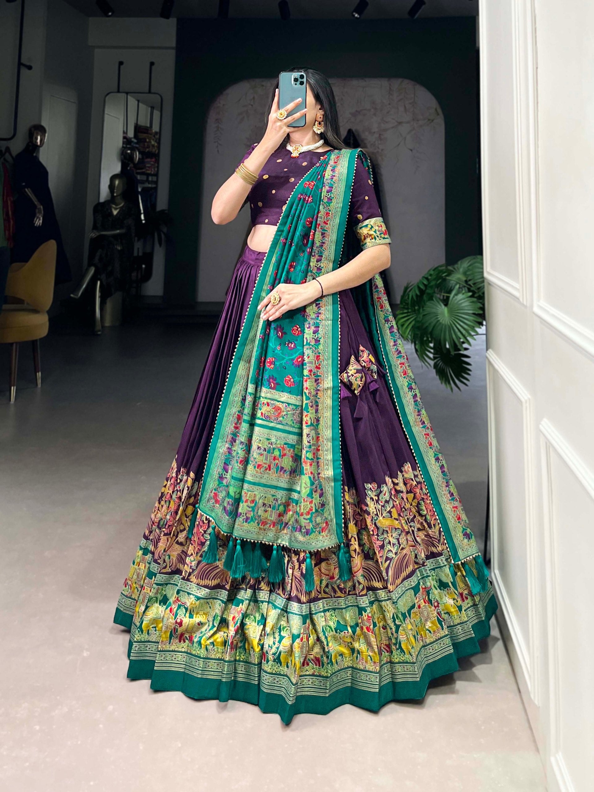 Lehenga Mart Designer Wedding Lehenga Choli For Women - Purple