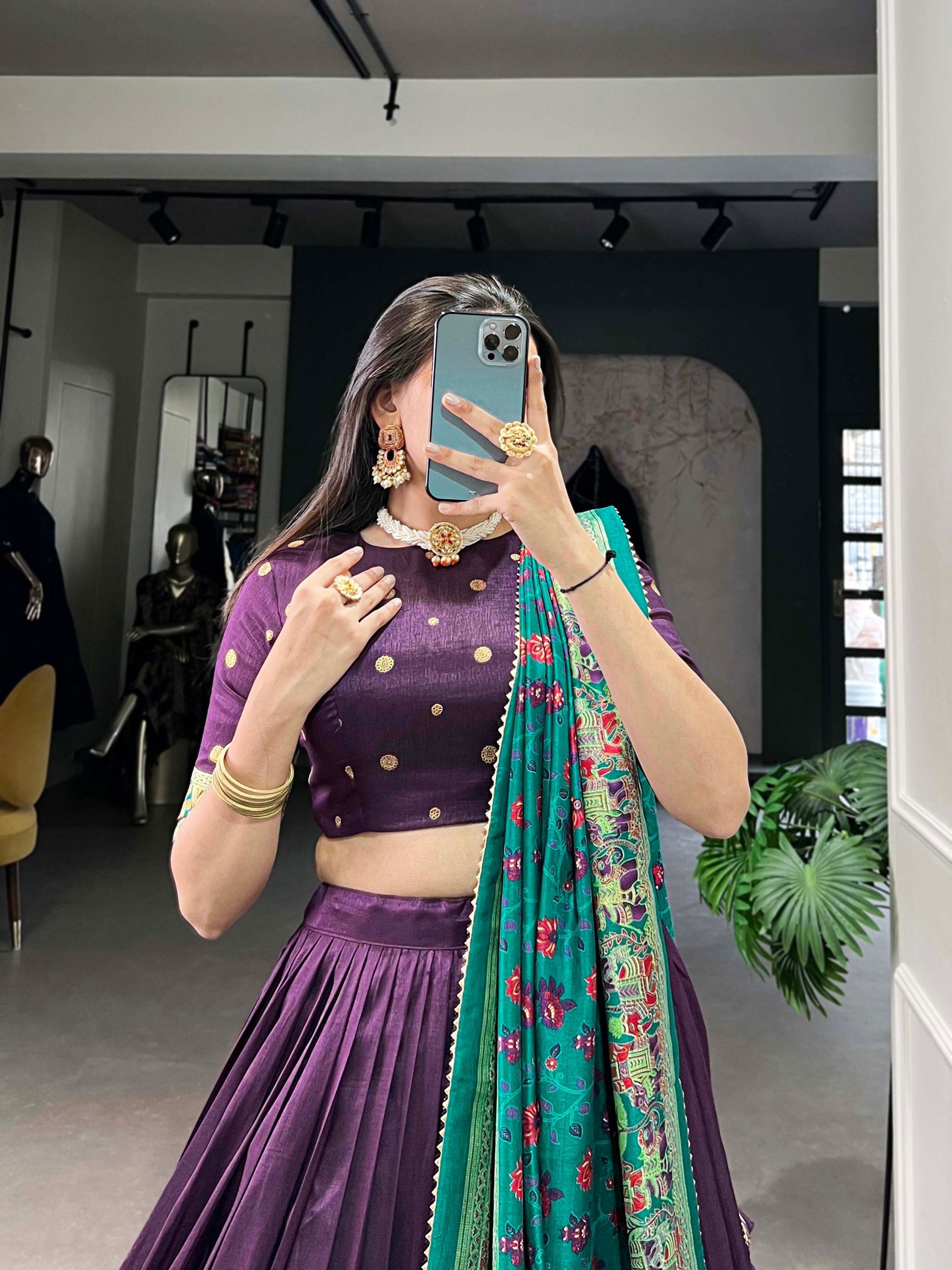 Lehenga Mart Designer Wedding Lehenga Choli For Women - Purple
