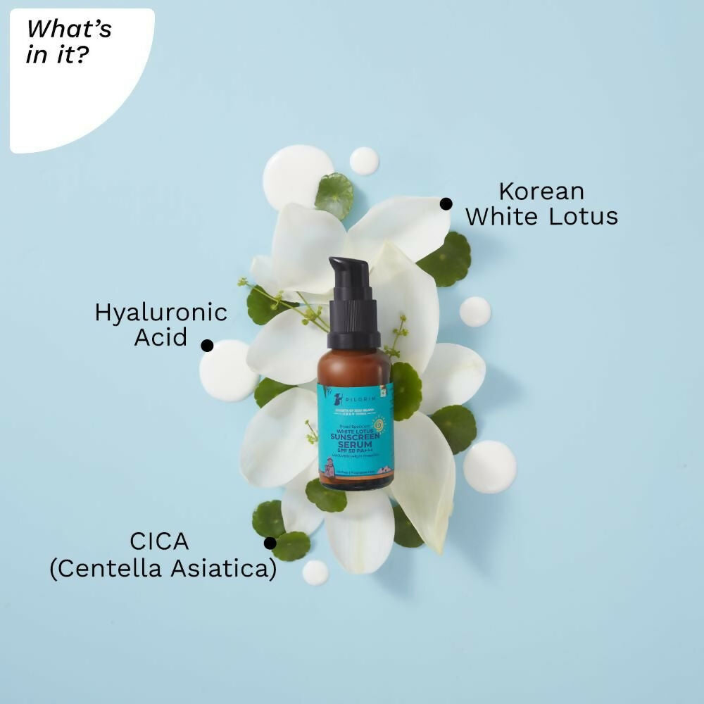 Pilgrim White Lotus Sunscreen Serum SPF 50 PA+++