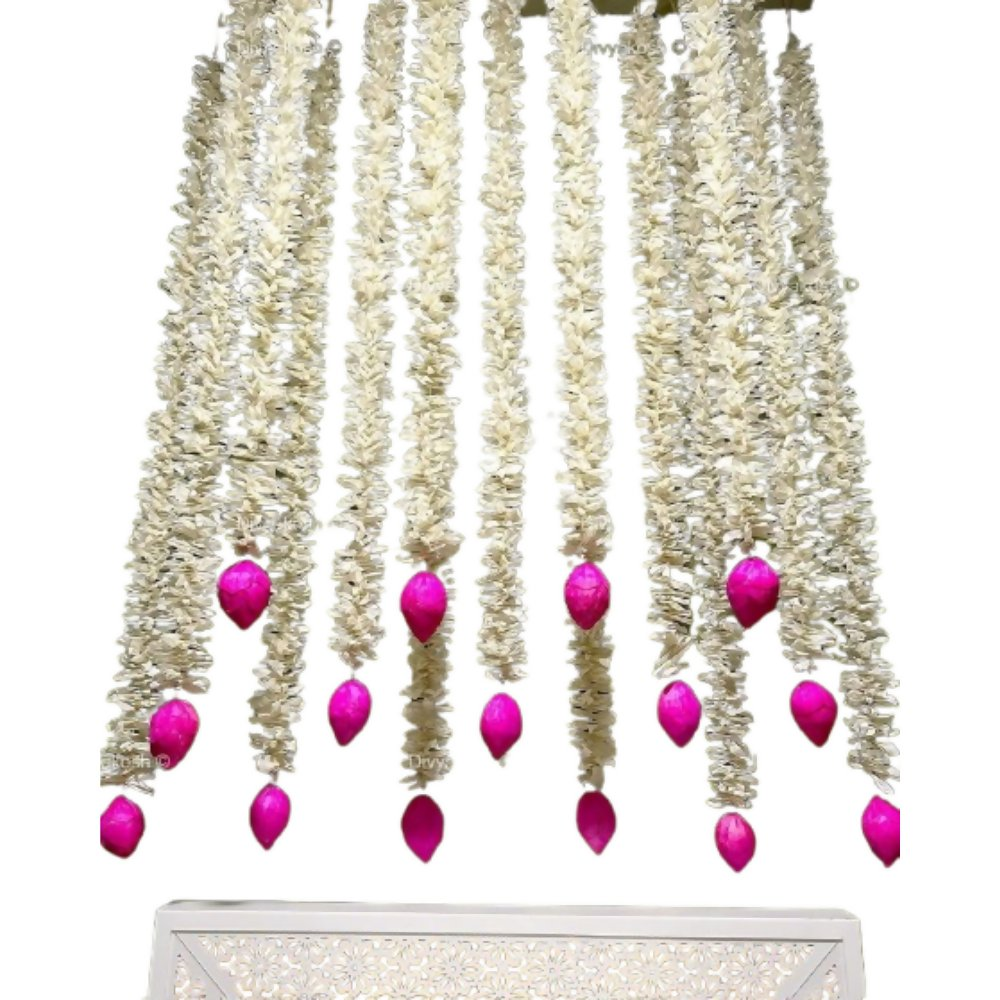 Divyakosh Jasmine Flowers with Lotus Budds for Home Decoration