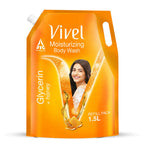 Vivel Moisturizing Body Wash Glycerin & Honey Shower Gel Supersaver XL Refill Pouch