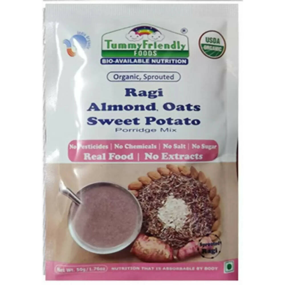 TummyFriendly Foods Certified Stage3 Porridge Mixes Trial Packs - Ragi, MultiGrain, Oats, Sathu Maavu for 8 Months Old Baby - Distacart