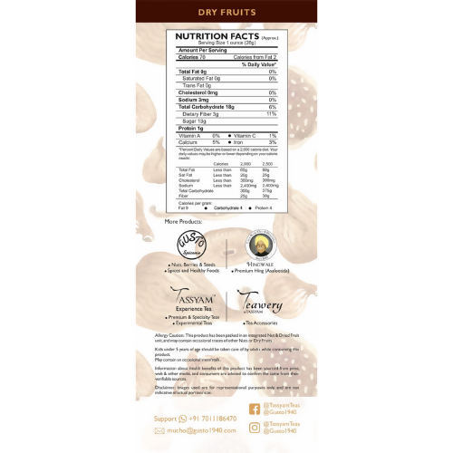 Tassyam Organics Premium Dried Figs - Pouch - Distacart
