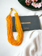 Inhanns Handmade Beaded Multilayer Necklace, 20 Layers - Yellow