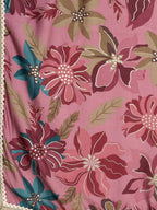 Indo Era Women Floral Embroidered Regular Thread Work Kurta with Trousers & Dupatta - Distacart