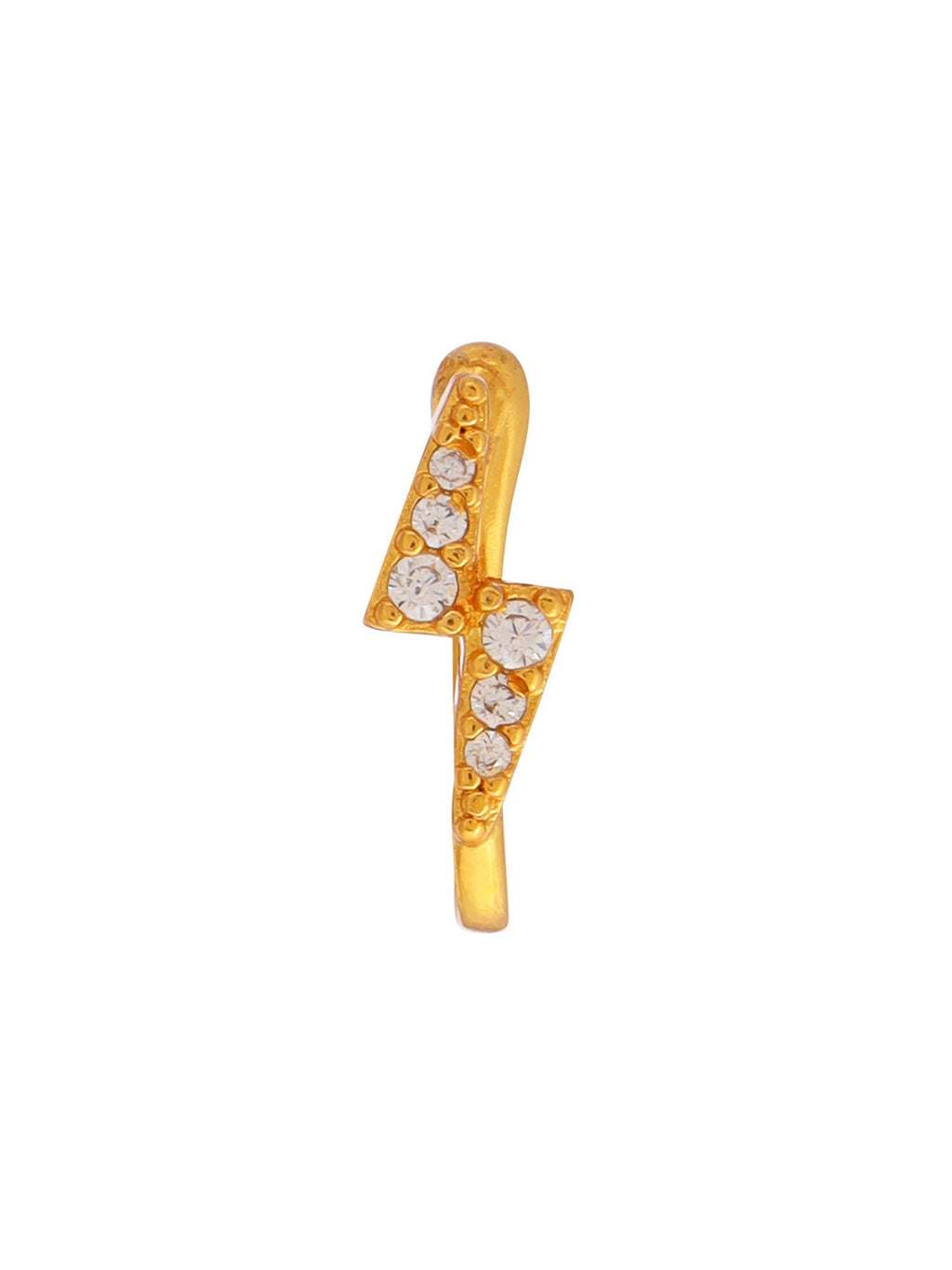 Ruby Raang Gold Bijlee Nose Pin