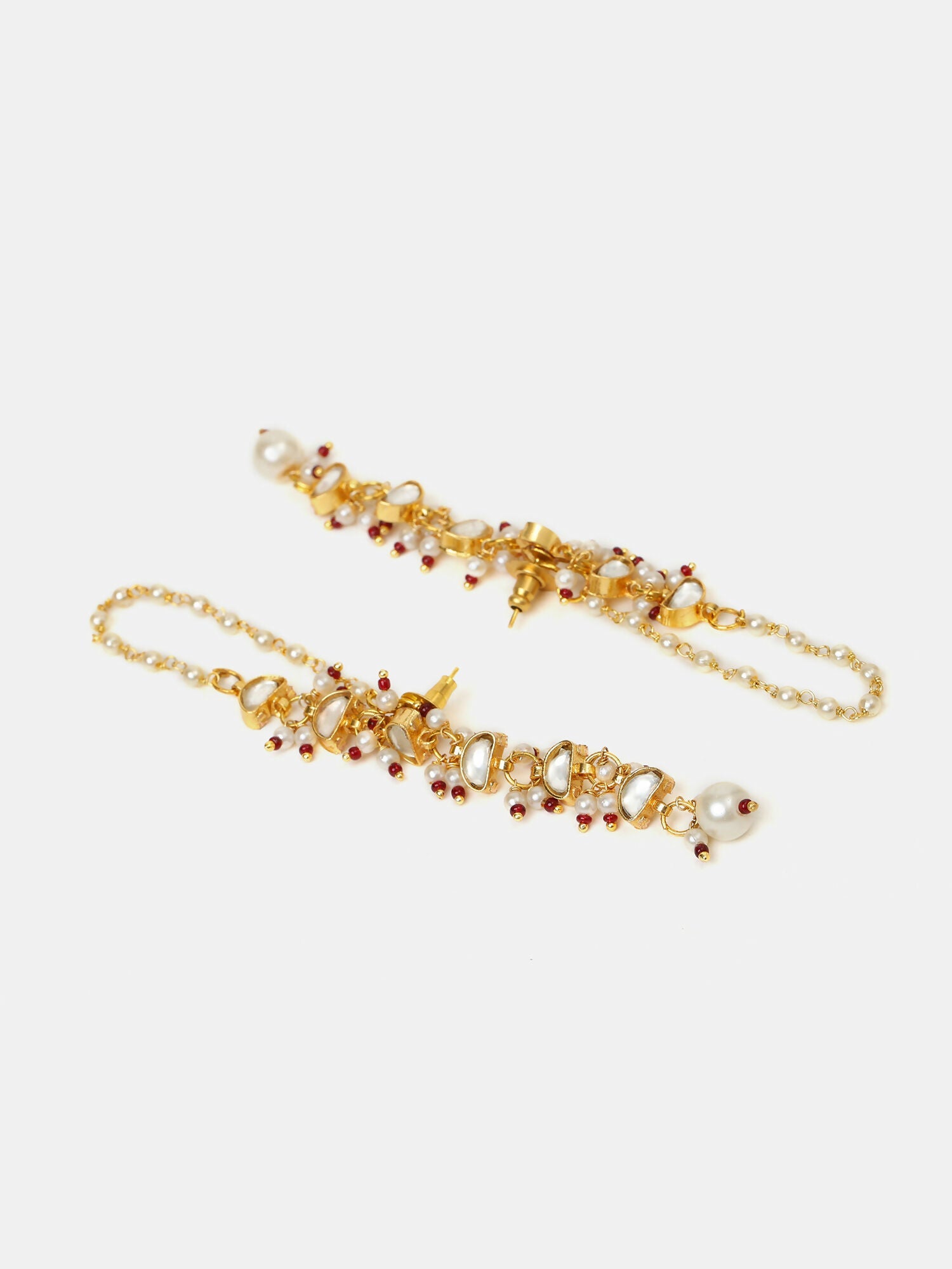 Ruby Raang Rose Mist Pearl Earrings - Distacart
