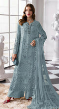Anaita Blue Fox Georgette Suit With Khatli & Sequence Work - Distacart
