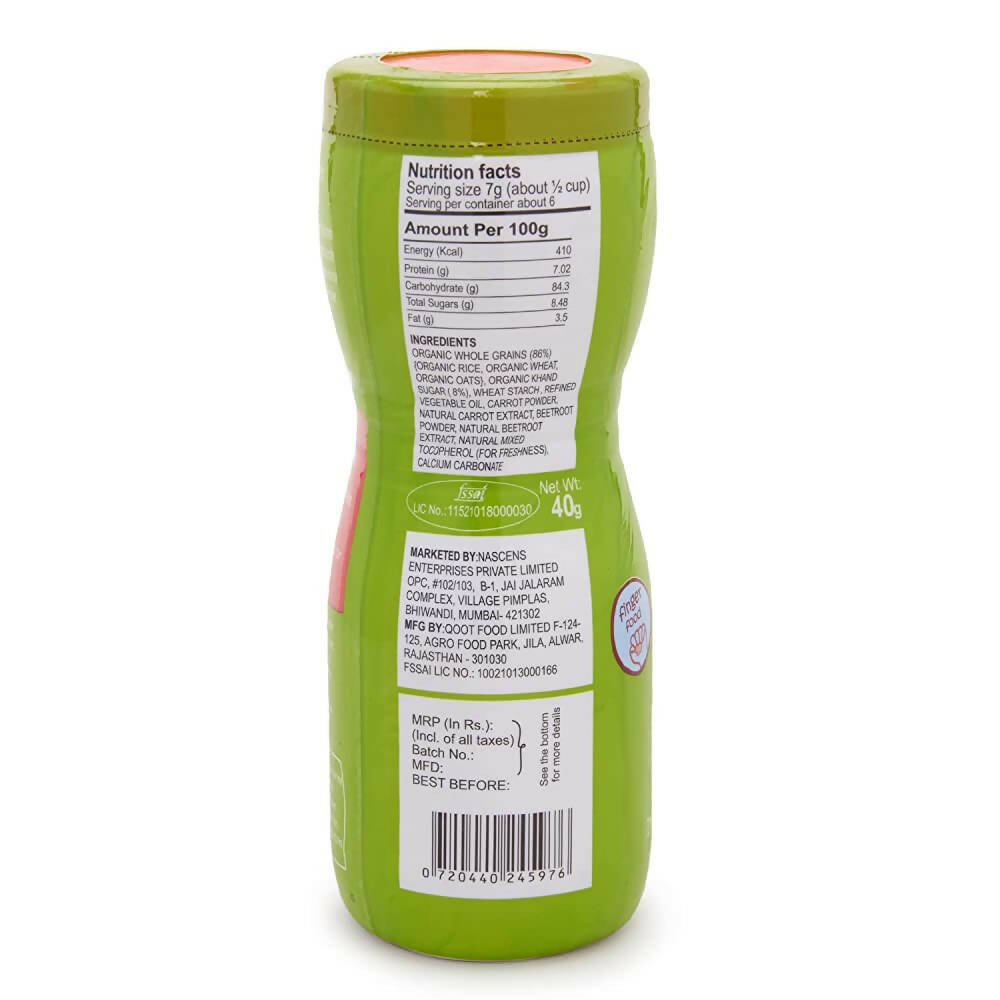 Happa Multigrain Carrot & Beetroot Melts Super Puffs (8 Months+) - Distacart