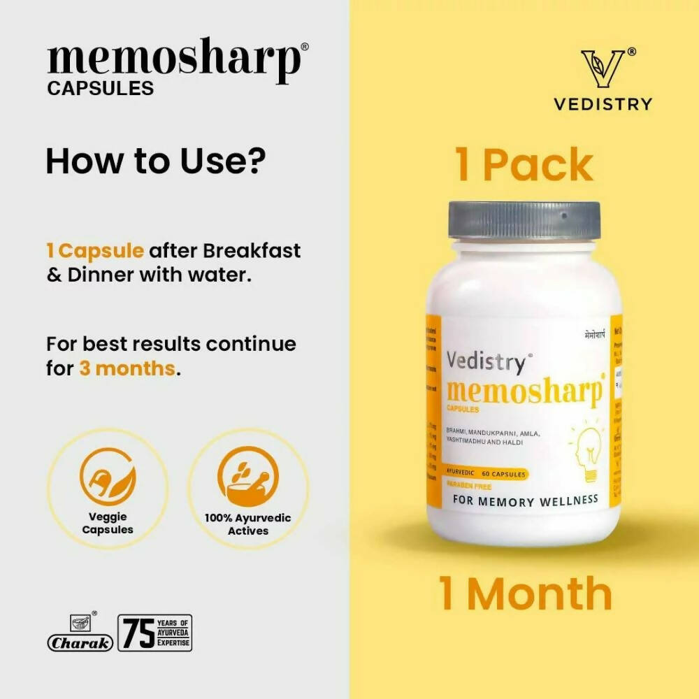 Vedistry Memosharp Capsules - Distacart