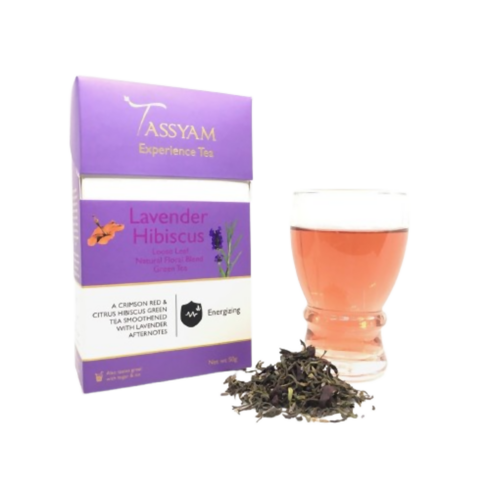 Tassyam Organics Lavender Hibiscus Green Tea - Distacart