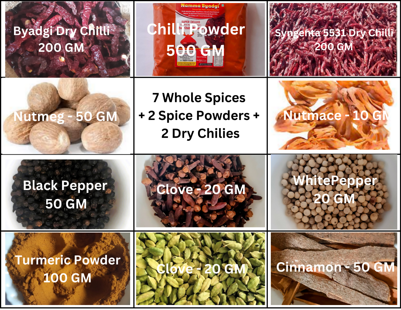 Namma Byadgi's Organic Mirchi Masala Kit- (Marchi, Spices, Powders) - Distacart