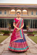 Blue Lehenga Choli for Party Wear Patola Foil Printed Ghagra Choli by Infinity Export