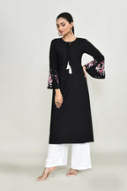 Joban Fashion Black Rayon Kurta Set