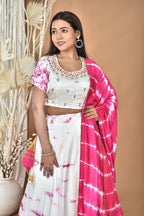 Morchari Women Tai Dai And Hand Embroidery Lehenga-Rani