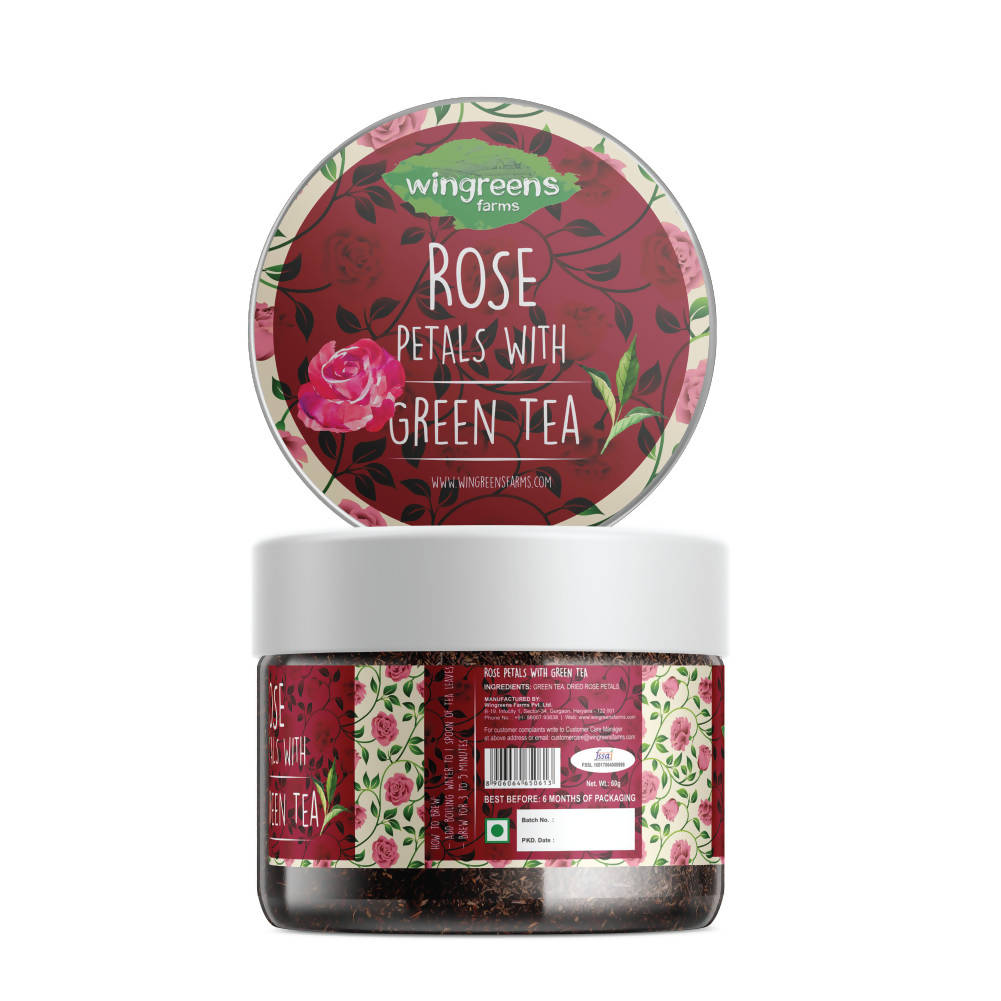 Wingreens Farms Rose Petals With Green Tea