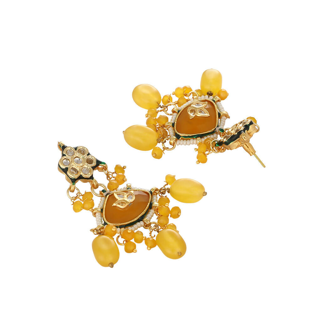 Nuyug Amber Glory Ethnic Earrings & Maang Tikka Set - Distacart