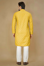 Anaita Yellow Embroidered Rayon Straight Kurta - Distacart