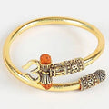Om Golden Bracelet Rakhi & Almonds Jar