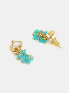 Ruby Raang Pearl Stone Drops Earrings - Distacart