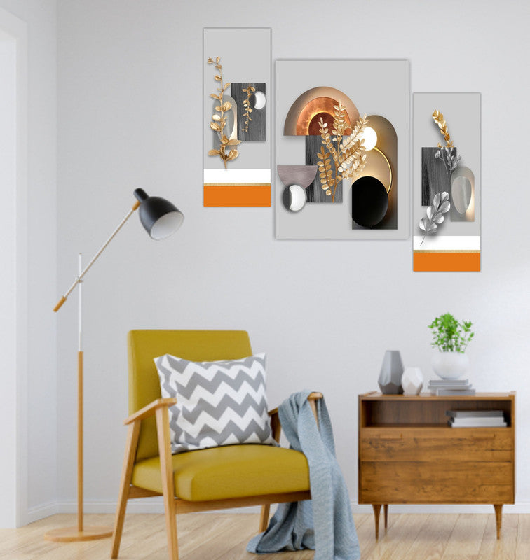 Tehzeeb Creations Set Of 3 Digital Wall Painting