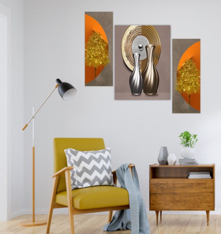 Tehzeeb Creations Set Of 3 Digital Wall Painting
