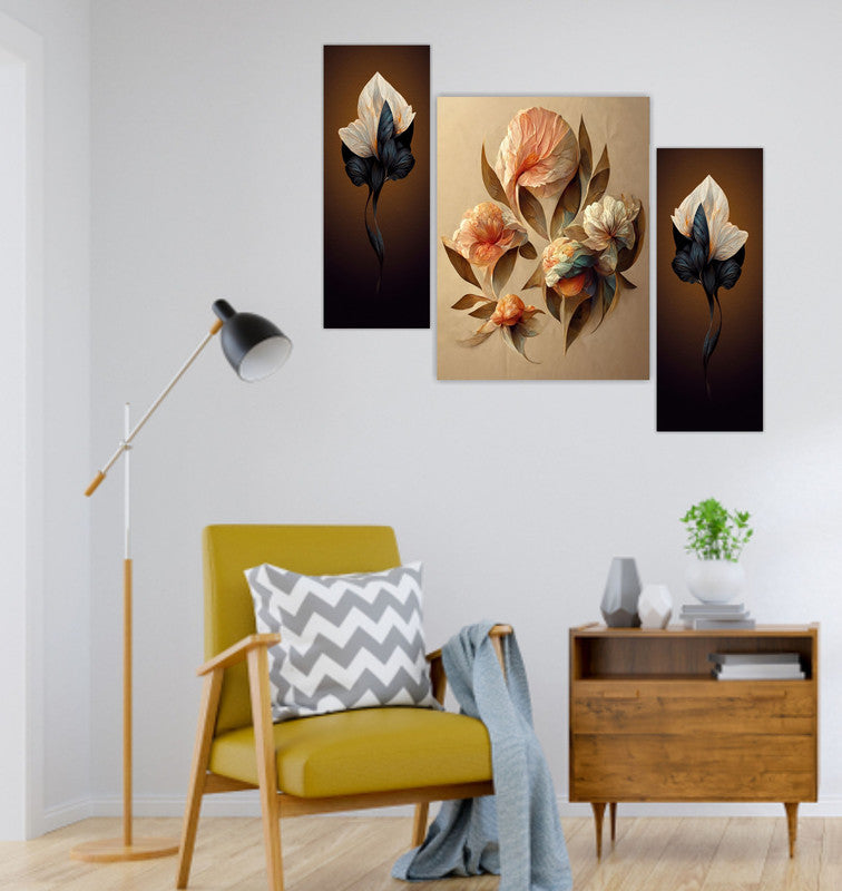 Tehzeeb Creations Set Of 3 Digital Wall Painting