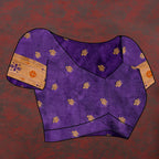 Lorenvalley Fashion Purple Soft Paithani Silk Woven Design Copper Zari Meenakari Weaving Saree