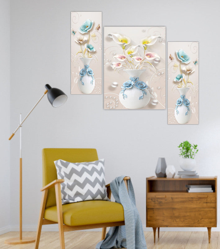 Tehzeeb Creations Set Of 3 Digital Wall Painting