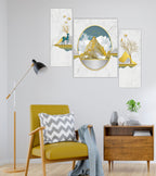 Tehzeeb Creations Set Of 3 Digital Wall Painting