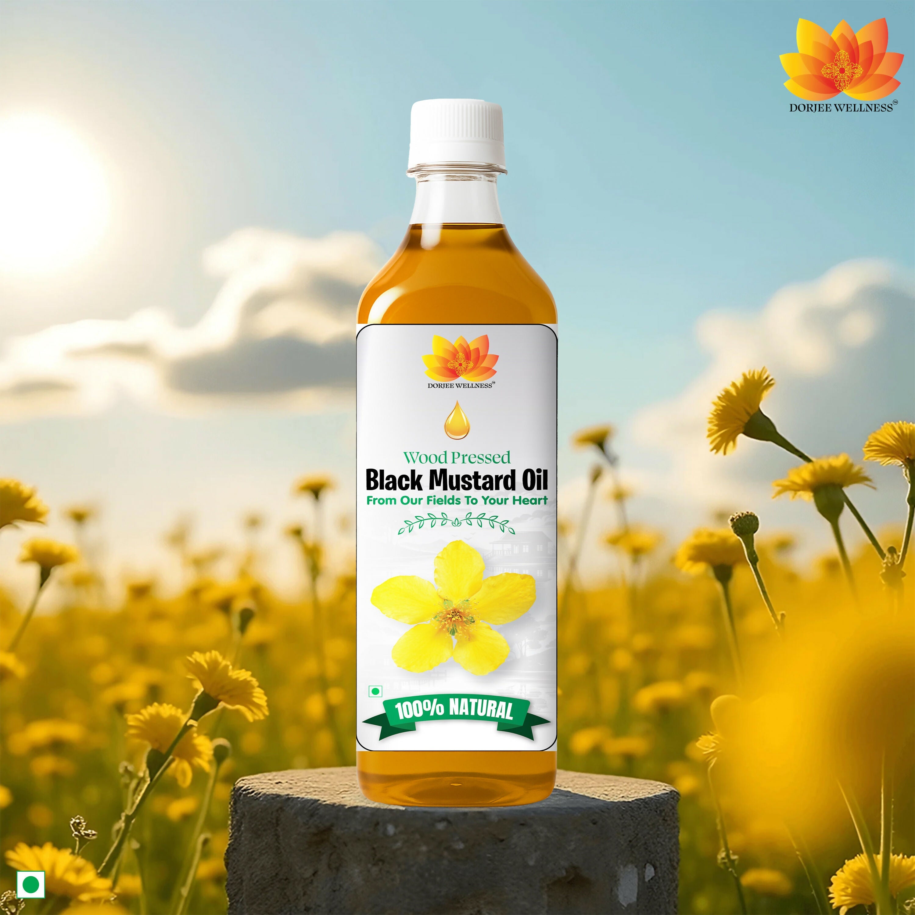 Dorjee Wellness Wood Pressed Black Mustard Oil - Distacart