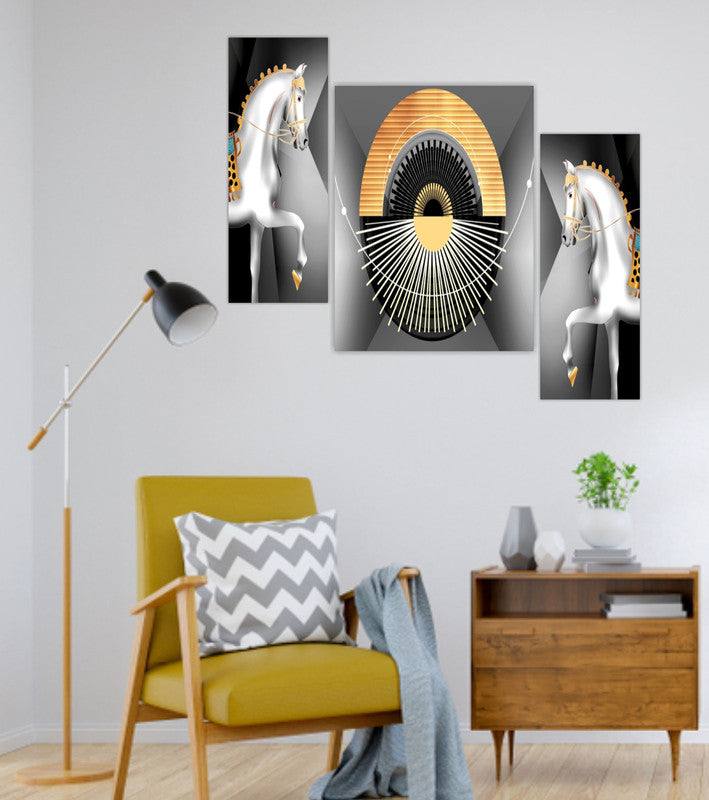 Tehzeeb Creations Set Of 3 Digital Wall Painting