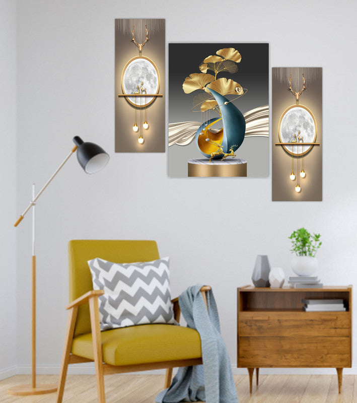 Tehzeeb Creations Set Of 3 Digital Wall Painting