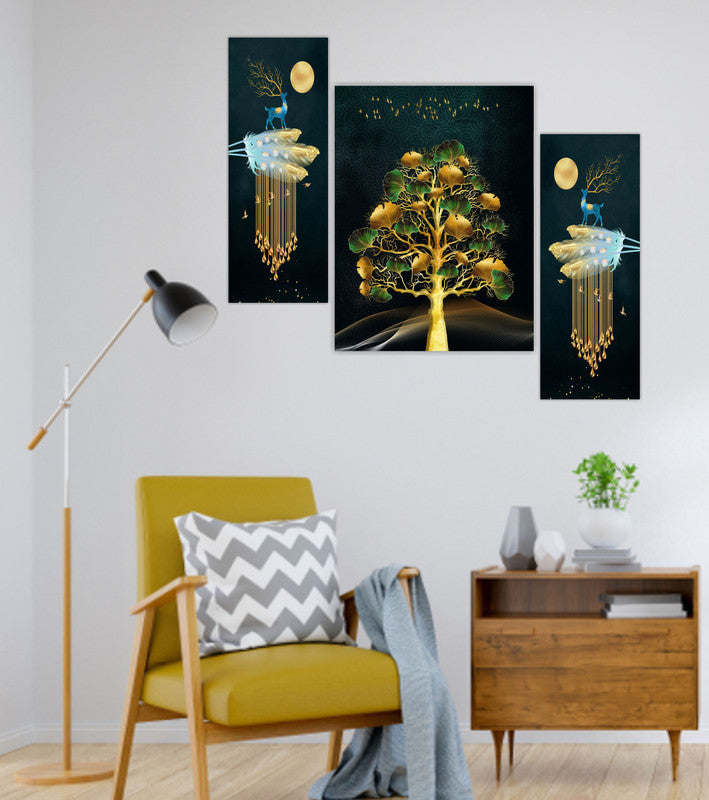 Tehzeeb Creations Set Of 3 Digital Wall Painting