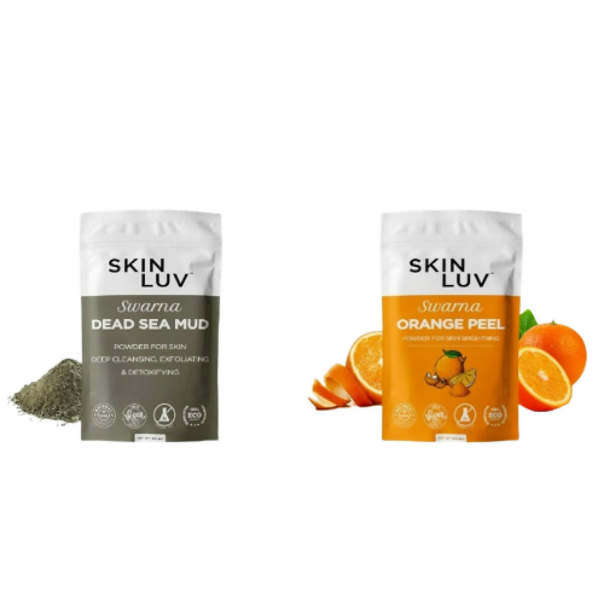SkinLuv Swarna Dead Sea Mud Powder And Orange Peel Powder Combo