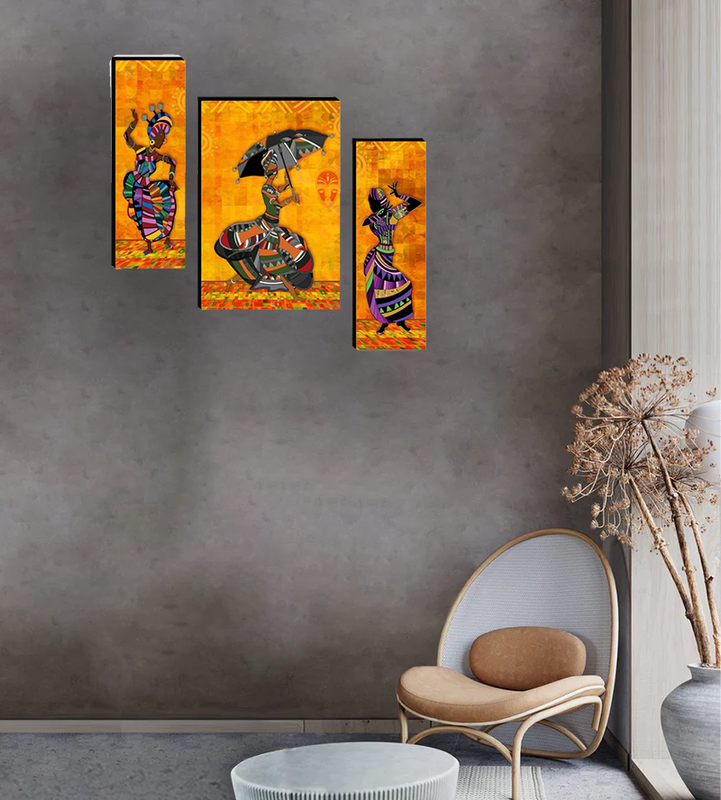 Tehzeeb Creations Set Of 3 Digital Wall Painting