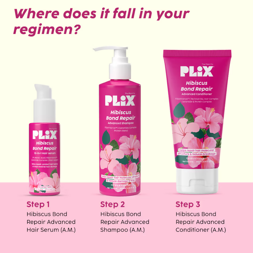 PLIX The Plant Fix Hibiscus Bond Repair 10-In-1 Hair Serum - Distacart