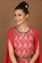 Joban Fashion Red Maslin Tunic