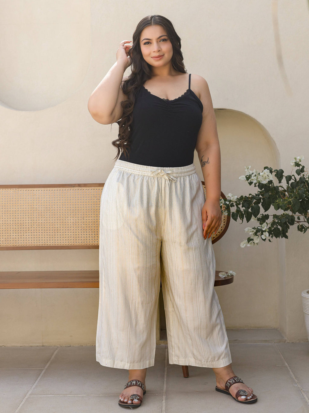 Juniper Ivory Women'S Drawstring Pants Crafted From Modal Rayon