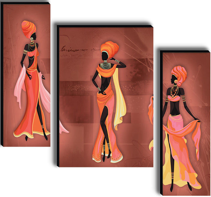 Tehzeeb Creations Set Of 3 Digital Wall Painting