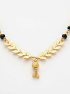 NVR Women Gold Plated Black Beaded Short Design Mangalsutra - Distacart