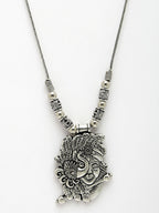 NVR Women's Silver-Toned Krishna Pendant with Chain