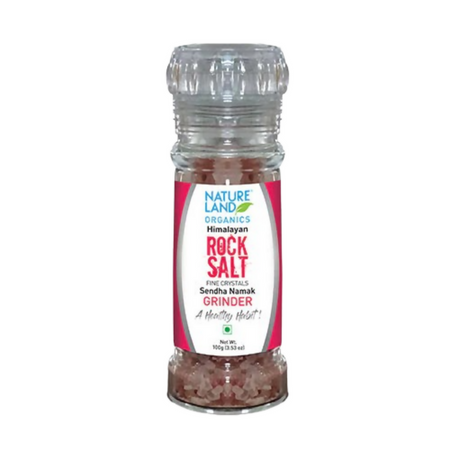 Nature Land Organics Grinder - Organic Himalayan Pink Rock Salt
