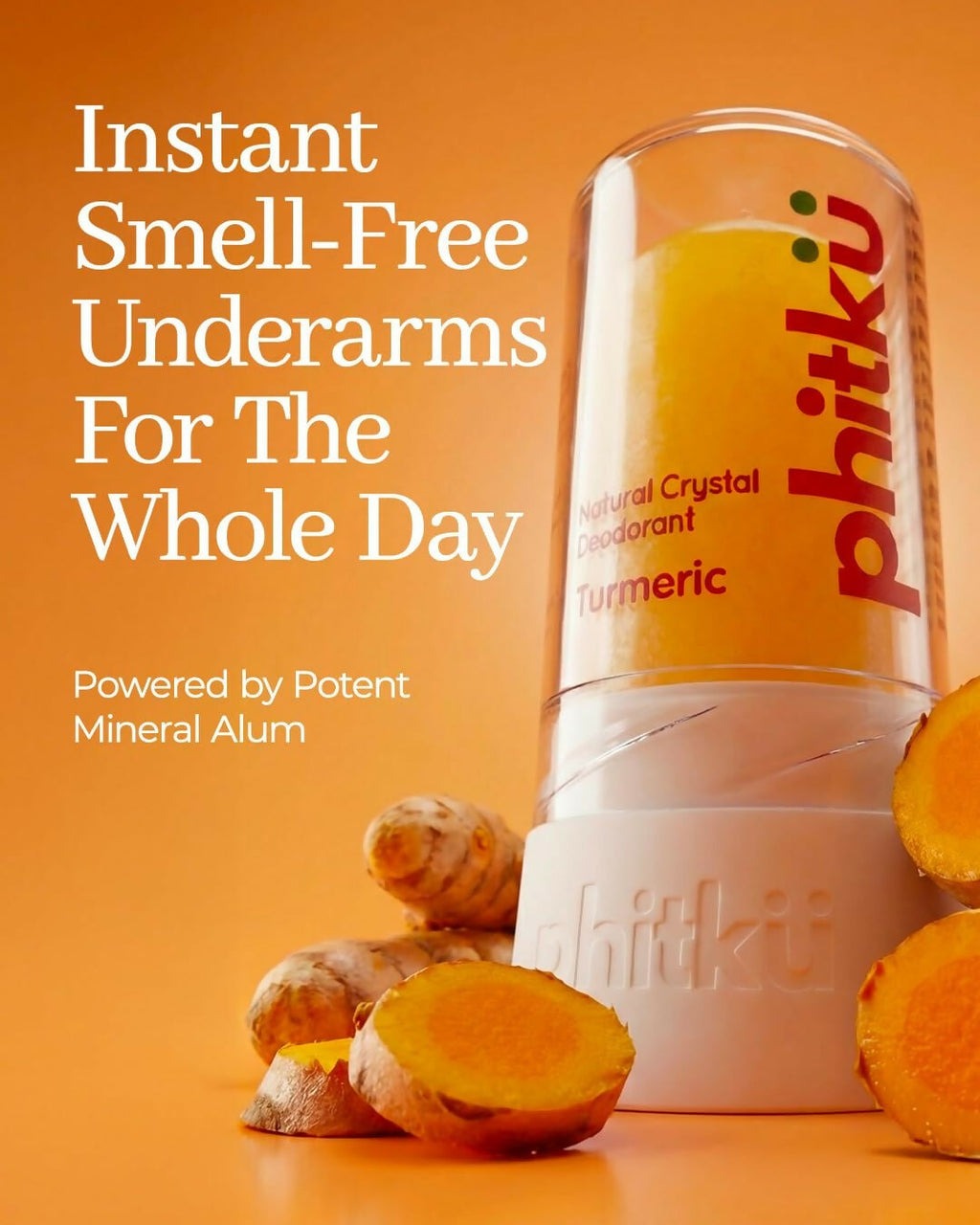 Phitku Crystal Roll On Deo with Turmeric - Distacart