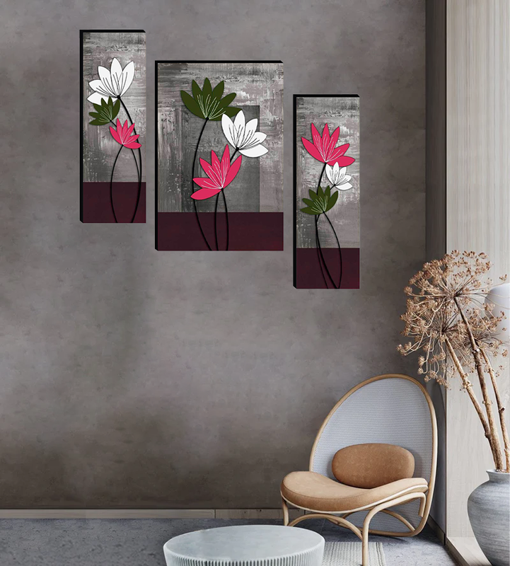Tehzeeb Creations Set Of 3 Digital Wall Painting
