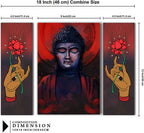 Tehzeeb Creations Set Of 3 Digital Wall Painting