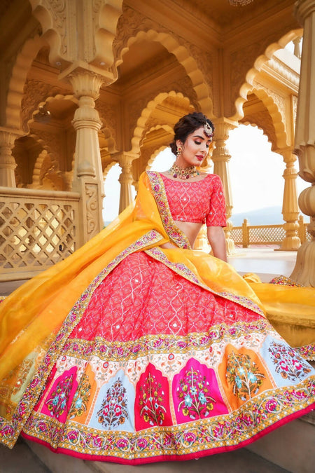 Beautiful Printed Lengha Choli for Women Party Wear Ghagra Choli Wedding Lehenga by Infinity Export